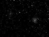 Galáxia NGC 6946 e enxame aberto 6936