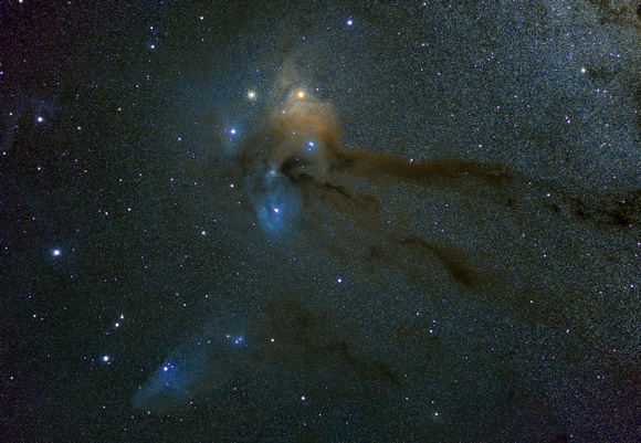 Nebulosas Rho Ophiuchi e Cabeça de Cavalo Azul/ Rho Phiuchi and Blue Horsehead Nebulae